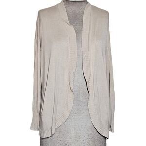 Cream Open Front Cardigan with Pockets Size Small